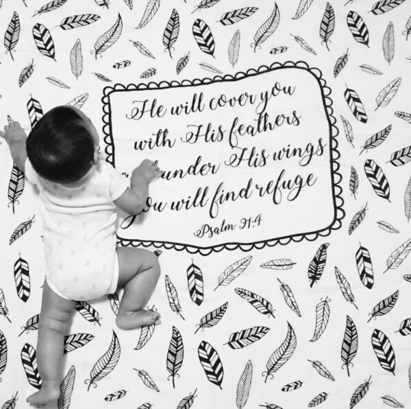 Feathers Scripture Swaddle - Image 2